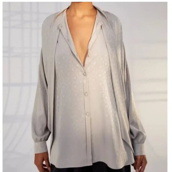 Aritzia 1-01 Babaton Womens Luxembourg Blouse Size M - Picture 3 of 15